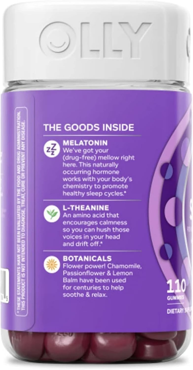 OLLY Restful Sleep Gummies Blackberry Flavor 110 ct